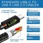 USB Type C Cable,DEEGO 2Pack Durable USB C to A Fast Charger Nylon Braided USB C Cable 10Ft 6Ft Compatible for Samsung Galaxy S10 S9 S8 Plus Note 9 8,LG V40,G7,G6,Huawei P20,Mate 20,Lumia 950,Black