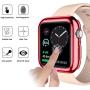 Henva Compatible with Apple Watch Case 42mm Series 3, Series 2, Series 1, Overall Protective Case Ultrathin TPU Cover for iWatch Case 42mm Series 3 2 1, 3 Pack, Blue, Clear, Red