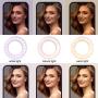 2 Pieces Selfie Ring Light, 3 Modes Adjustable Tones Selfie Fill Light USB Rechargeable Cell Phone Laptop Selfie Light Clip with 40 LED Beads, Makeup Light Ring for Selfie Photography Video Livestream