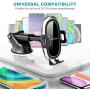 Amwanan Car Phone Mount, One-Touch Cell Phone Holder for Dashboard, Windshield and Air Vent with Suction Pad Compatible with iPhone, Samsung, LG, Google and Other Smartphones