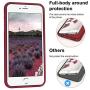 Vooii iPhone 8 Plus Case, iPhone 7 Plus Case, Soft Silicone Gel Rubber Bumper Case Microfiber Lining Hard Shell Shockproof Full-Body Protective Case Cover for iPhone 7 Plus /8 Plus - Burgundy