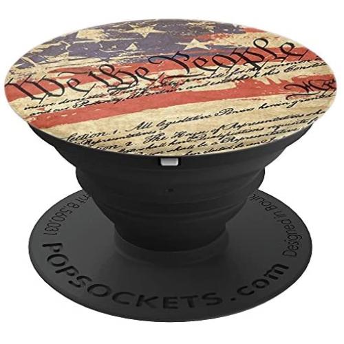 We The People Constitution USA Flag 2nd Amendment PopSockets Grip and Stand for Phones and Tablets