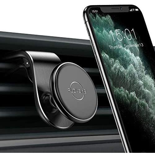 Magnetic Car Phone Mount-FLOVEME Upgraded L Type Clip Air Vent Cell Phone Holder-for Car N52 Magnet 360 Degree GPS Holder Mount for iPhone 11 Pro Max XR XS X 8 7 Plus Samsung Galaxy Note 10 S9 S8