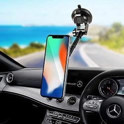 Magnetic Phone Car Mount, Amoner Universal Car Phone Holder for Dashboard, 360° Adjustable Magnet Cell Phone Mount Compatible with iPhone, Samsung, LG, GPS, Mini Tablet and More