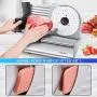 AKG Chef Electric Food Slicer, Precision 7.5” ceramic coated Stainless Steel Blade For Various Food, Powerful 180 Watt motor, Anti Slip feet, Silver AKG Chef Electric Food Slicer, Precision 7.5” ceramic coated Stainless Steel Blade For Various Food, Powerful 180 Watt motor, Anti Slip feet, Silver