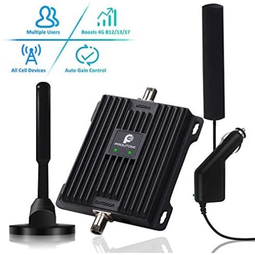 Cell Phone Signal Booster for Car, Truck, SUV and RV - Boosts 4G LTE Band 12/13/17 Data & Volte(Voice Over 4G) Mobile Cellular Signal Repeater Amplifier for AT&T Verizon in Vehicle