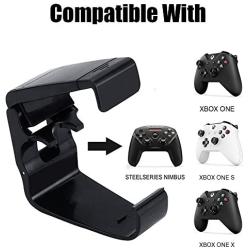 Foldable Mobile Phone Holder Clip for Xbox One Controller, Cellphone Clamp Mount Compatible with Xbox One S, Xbox One X, Steelseries Nimbus, iPhone/Samsung/Sony/LG/Huawei