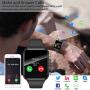 Smart Watch for Android Phones iPhone Compatible for Men Women - Aeifond Bluetooth Touch Screen Smartwatch Fitness Tracker with Camera Step Calorie Counter Sleep Monitor SIM SD Card Slot (White)