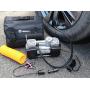 TIREWELL 12V Tire Inflator-Heavy Duty Double Cylinders Direct Drive Metal Pump 150PSI, Compressor with Battery Clamp and 5M Extension Air Hose, SUVs/Trucks/Vans/RVs
