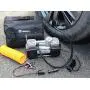 TIREWELL 12V Tire Inflator-Heavy Duty Double Cylinders Direct Drive Metal Pump 150PSI, Compressor with Battery Clamp and 5M Extension Air Hose, SUVs/Trucks/Vans/RVs