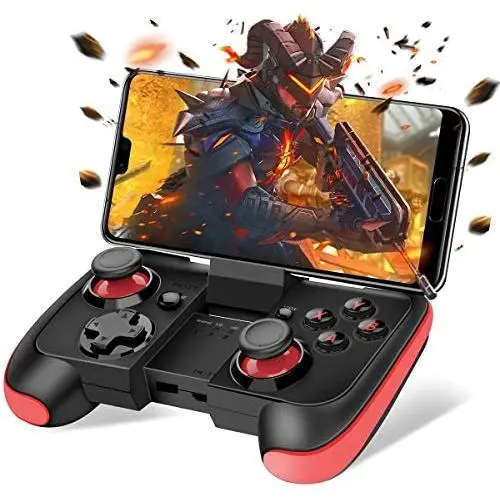 BEBONCOOL Android Wireless Game Controller for Android Phone/Tablet/Samsung Gear VR/Game Boy Emulator, Works with Bluetooth (Red) BEBONCOOL Android Wireless Game Controller for Android Phone/Tablet/Samsung Gear VR/Game Boy Emulator, Works with Bluetooth (Red)