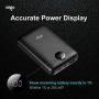 Aigo Power Bank 10000mAh Portable Charger Pack,Smallest External Battery for iPhone,Android,Samsung Galaxy,iPad,Tablets,Heavy-Duty and Compact Universal Powerbank with LCD Display & USB-C Port,Black