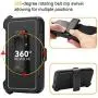 FOGEEK Case for iPhone Xs Max, Belt Clip Holster Heavy Duty Kickstand Cover [Support Wireless Charging] [Dust-Proof] [Shockproof] Compatible for Apple iPhone Xs Max [6.5 Inch] (Black)