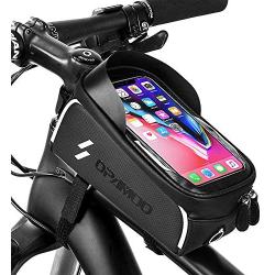 Bike Phone Front Frame Bag - Waterproof Bicycle Top Tube Cycling Phone Mount Pack Phone Case for 6.5’’ iPhone Plus xs max