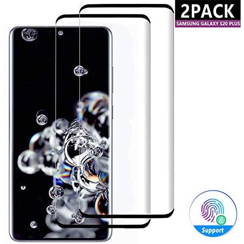 [2 Pack] Galaxy S20 Plus Screen Protector,[3D Full Edge Covered] [Touch Sensitive] [HD Screen] [Support Fingerprint Sensor] Tempered Glass Screen Protector for Samsung Galaxy S20 Plus