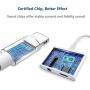 [Apple MFi Certified] Headphone Adapter for iPhone, 2 in 1 Lightning to 3.5mm Headphone Audio + Charger Splitter for iPhone 11/11 Pro/XS/XR/X 8 7, iPad, iPod, Support Music Control + Calling + iOS 13