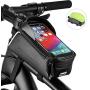 ROCKBROS Bike Bag Phone Holder Bike Pouch Bicycle Front Frame Bag Waterproof Top Tube Bag Bike Accessories Bag Compatible with iPhone Xs Max 11 Pro Plus, Samsung S10