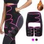 EIRMEON Waist Trainer for Women,3 in 1 Waist Trimmer Thigh Trimmer Butt Lifter Adjustable High Waist Shapewear for Women Weight Loss,Hip Enhancer Waist Trainer for Fitness