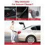 GOOLOO Car Vacuum Cleaner High Power 6500PA Strong Suction Handheld Portable Corded Small Vacuum DC 12V for Quick Car Cleaning