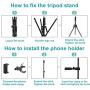 LED Ring Light, 12" Selfie Ring Light with Tripod Stand and Phone Holder for Live Stream, Makeup Light Stand, YouTube Video Photography, Compatible for iPhone Android