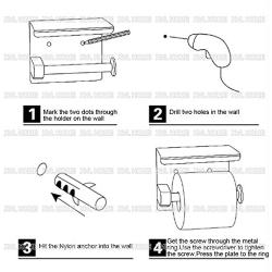 XVL Dual Toilet Paper Holder with Mobile Phone Storage Shelf and Spring Roller, Brushed, G327B