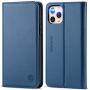 SHIELDON iPhone 11 Pro Case, Genuine Leather iPhone 11 Pro Wallet Auto Sleep Wake Flip Magnetic Cover RFID Blocking Card Slots Holder Kickstand Case Compatible with iPhone 11 Pro (5.8") - Royal Blue