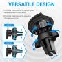 Air Vent Phone Holder for Socket Mount, pop-tech 360° Rotation Vent Clip Car Mount Silicone with Adjustable Switch Lock for Collapsible Grip/GPS Navigation & 3M Sticky Adhesive for Expanding Stand
