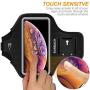 iPhone 11 Pro Max/iPhone Xs Max Armband,RUNBACH Sweatproof Running Exercise Bag with Fingerprint Touch and Card Slot for 6.5 Inch iPhone 11 Pro Max/iPhone Xs Max (Black)