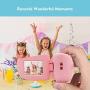 Mini DV Camera,MERLINAE Kids Video 12 MP Digital Camera for Girls 16 GB Card Rechargeable 1080P Toy 2.4 Inch HD Screen Recorder Gifts for 3-12 Years Old Girls Toddlers Pink