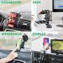IPOW Car Phone Mount Holder Hands Free Car Phone Holder Dashboard Gravity Cell Phone Holder Mount with Auto Retractable Clamp Maximum Angle Adjustment for iPhone XR/XS Max/X/8/7 Galaxy S10/S9/Note 9