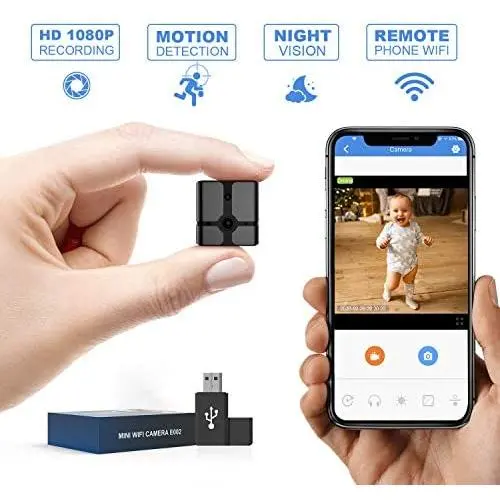 Mini Spy Camera WiFi, Ehomful 1080P HD Wireless Hidden Camera Live Streaming with App,Cop Spy Cam Seen On TV, Nanny Cam, Keep Your Home and Family Safe from Potential Thieves, Burglars or Damage Mini Spy Camera WiFi, Ehomful 1080P HD Wireless Hidden Camera Live Streaming with App,Cop Spy Cam Seen On TV, Nanny Cam, Keep Your Home and Family Safe from Potential Thieves, Burglars or Damage
