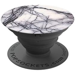PopSockets: Collapsible Grip & Stand for Phones and Tablets - White Marble & Mount