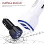 Car Charger 2 Pack Dual Port Travel USB Car Charger Flush Fit Plug Adapter Fast Car Charger Adapter Compatible for Samsung Galaxy S9 S8 Plus Note 8 S7 Edge, iPhone 11 X 8 7 6S 6 5, lg g5 g6, Note 4 5