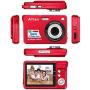 ATian 2.7" LCD HD Digital Camera Amazing Rechargeable Camera 8X Zoom Digital Camera Kids Student Camera Compact Mini Digital Camera Pocket Cameras for Kid/Seniors/Student (Red)