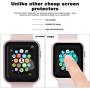 Ritastar Bumper Case for Apple Watch Screen Protector 40 mm with Metal Cover,HD Clear High Sensitive Screen Response,Bubble-Free,Protective PET Film,Full Coverage for iWatch Series 5 4 Women,Rose Pink