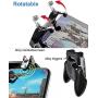 Phone Controller with 4000mAh Power Bank Cooling Fan, YOBWIN Mobile Controller Phone Game Mobile Trigger Joystick L1R1 Gamepad Grip Remote for 4-6.5 Inch Android iOS