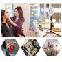 EEIEER Ring light, 6 RGB Ring Light with adjustable Tripod Stand, Mini LED Dimmable Selfie Ring Light with Cell Phone Holder Desktop LED Lamp with USB for Makeup, Youtube, Video (RGB, 6 INCH)