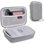 Canboc Carrying Case for Fujifilm Instax Mini Link Smartphone Printer, INSTAX Share SP-2 Mobile Printer, Mesh Pocket fits Fujifilm Instax Mini Instant Film, Cable, Travel Protective Cases, Ash White