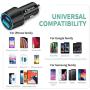 Dual USB Car Charger Adapter, Cluvox 18W Fast Charge Car Charger Compatible for iPhone 11 Pro MAX/XS/XR/8/SE 2020, Google Pixel 4 xl/3a XL, Samsung Galaxy S20/Note 10/Plus Cigarette USB Charger-Black