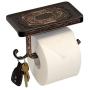 Neater Nest Reversible Toilet Paper Holder with Phone Shelf and Bathroom Hook, Vintage Decor Style (Oil Rubbed Bronze)