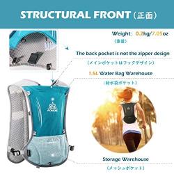 TRIWONDER Hydration Pack Backpack 5L Marathoner Running Race Hydration Vest