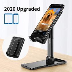 Cell Phone Stand 2020 Upgraded, Phone Stand for Desk YIKA [3X Stable iPhone Stand EXTENSIBLE] Phone Holder Adjustable Fully Foldable Compatible with iPhone/iPad/Tablet, All Phones(4-11")