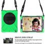 iPad 9.7 Rugged Protective Case with Strap for Kids Girls Boys, TSQ Heavy Duty Hard Durable Defender Drop Kids Shock Proof Case with Rotation Stand,Handle Hand Strap Grip& Neck Shoulder Strap Green