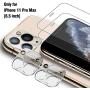 [4 Pack] QHOHQ 2 Pack Tempered Glass Screen Protector +2 Pack Tempered Glass Camera Lens Protector for Apple iPhone 11 Pro Max(6.5"),[9H Hardness] HD Transparent Scratch-Resistant [Bubble Free]