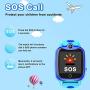 [IP67 Waterproof Phone Watch] Smartwatch for Kids, GPS Tracker with SOS Alarm Clock Game Wrist Smart Watch for Girls Boys Student Children Birthday Toys School Travel Outdoor (Blue)