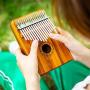 GECKO Kalimba 17 Keys Acacia(KOA) Thumb Piano and EVA High Performance Protection Box, Tuning Hammer, Professional models.