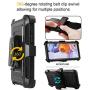 RioGree Phone Case for LG Stylo 6 with Belt Clip Screen Protector Kickstand Heavy Duty Durable for Women Men Girls Boys - Black