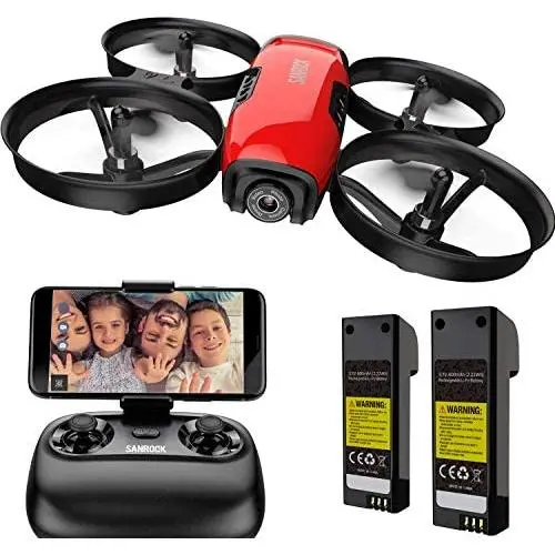 SANROCK U61W Drones for Kids with Camera, RC Quadcopter with 720P HD WiFi FPV Camera, Support Altitude Hold, Route Making, Headless Mode, One-Key Start, Emergency Stop, Great Gift for Boys Girls SANROCK U61W Drones for Kids with Camera, RC Quadcopter with 720P HD WiFi FPV Camera, Support Altitude Hold, Route Making, Headless Mode, One-Key Start, Emergency Stop, Great Gift for Boys Girls