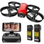 SANROCK U61W Drones for Kids with Camera, RC Quadcopter with 720P HD WiFi FPV Camera, Support Altitude Hold, Route Making, Headless Mode, One-Key Start, Emergency Stop, Great Gift for Boys Girls