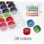 ilauke 36Pcs Bobbins and Sewing Thread with Case for Singer Brother Janome Babylock Kenmore Machine